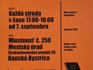 Konverzácie v angličtine, Banská Bystrica
