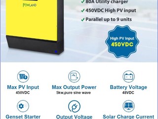 Hybridný solárny fotovoltaický menič 5000W