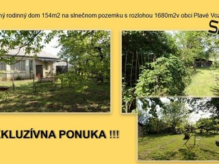 Exkluzívne na predaj útulný vidiecky domček 154m2 na pozemku s rozlohou 1680m2 v obci Plavé Vozokany