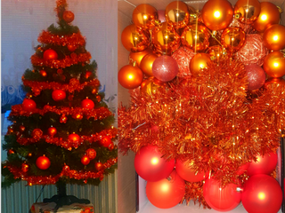 Vianočný stromček 130cm + 54 gulí/10 raťazí/svetlá
