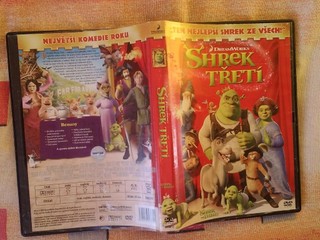 DVD čierny obal Shrek 3