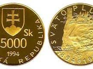 Kupim-zlata minca-5000sk 1994 Svatopluk