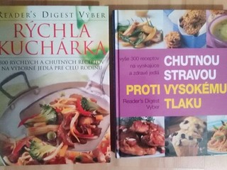 2 knihy - kuchárka a kniha na vysoký krvný tlak