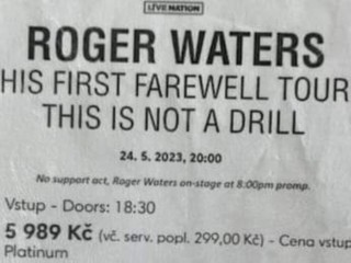 Rodger Waters Praha O2 Aréna