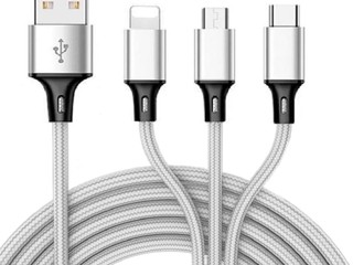 Nabíjací kábel 3v1, USB/Micro USB, Lightning, USB-