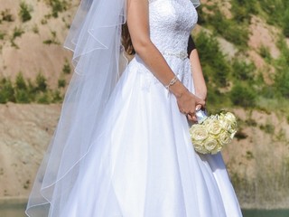Biele svadobné šaty, originál, šité na mieru