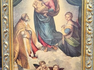 Starožitný obraz Raffaelo Santi - Die Sixtinische