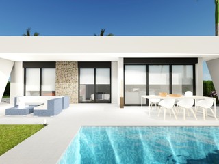 Moderná 3 izbová vila Azahar s veľkým pozemkom, štandardom  a bazénom v cene