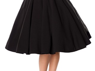 Elegantná čierna spoločenská retro sukňa Belsira