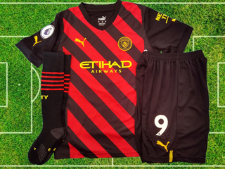 dres HAALAND Manchester City 22/23 black/red away