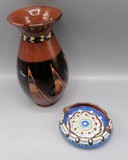 Bulharská keramika, váza a popolník