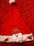 Vianočná - mikulášska čiapočka s 3D Mikulášom