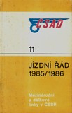 ČSAD Jízdní řád 1985/1986, Mezinárodní a dálkové