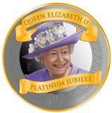 kráľovná Alžbeta II.  - 1 OZ platinové jubileum 70rokov