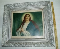 starožitný svätý obraz panny Márie.