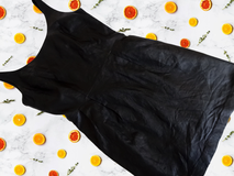 Čierne koženkové mini šaty Kovast, veľ. S