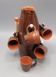 Karafka a šesť pohárikov, pozdišovská keramika